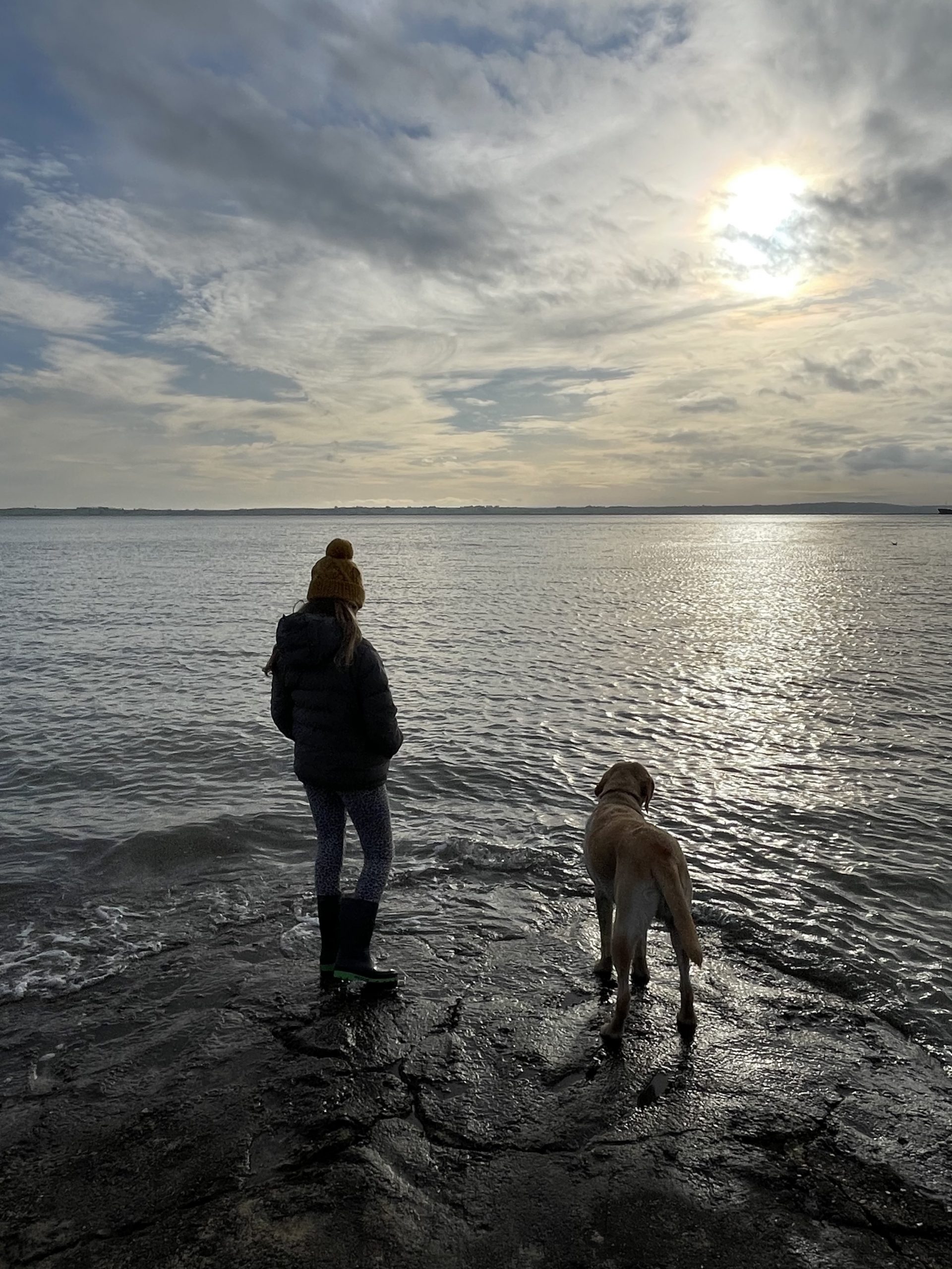 Dog and daughter